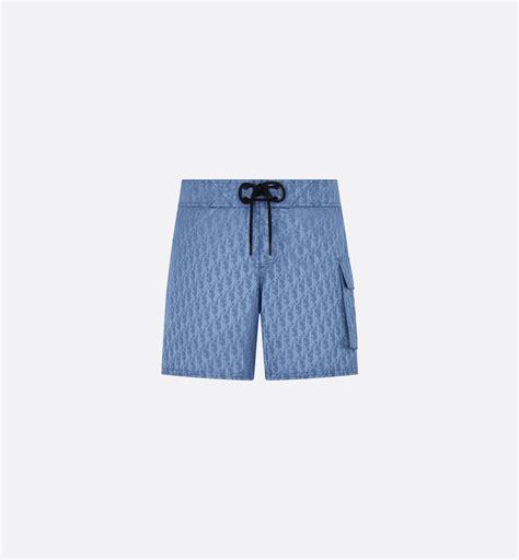 DIOR AND PARLEY Swim Shorts Blue Dior Oblique Parley 